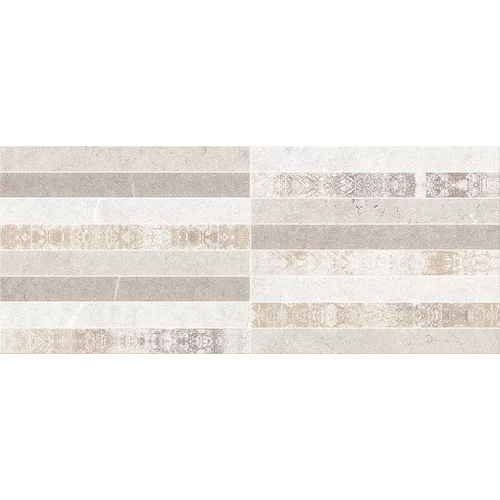 GORENJE KERAMIKA dekorativna pločica Kreta Levels (60 x 25 cm, Bijelo-sive boje)