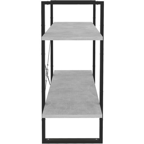  za knjige s 2 razine boja betona 100x30x70 cm drveni Slike