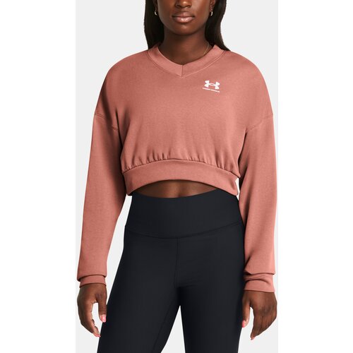 Under Armour Sweatshirt UA Rival Terry OS Crop Crw-PNK - Women Slike