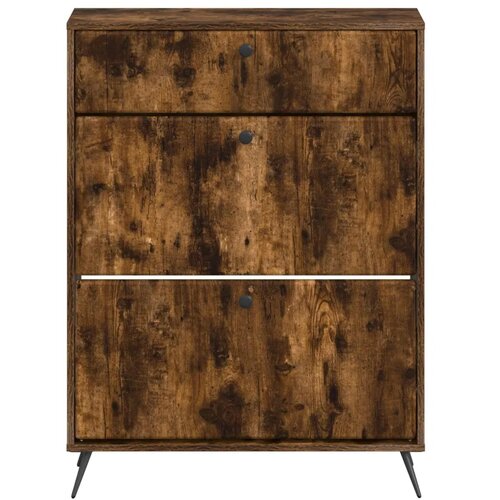  Ormar za cipele BREDA 78 x 24 x 103 cm Konstruirano drvo - Dimljeni hrast Slike