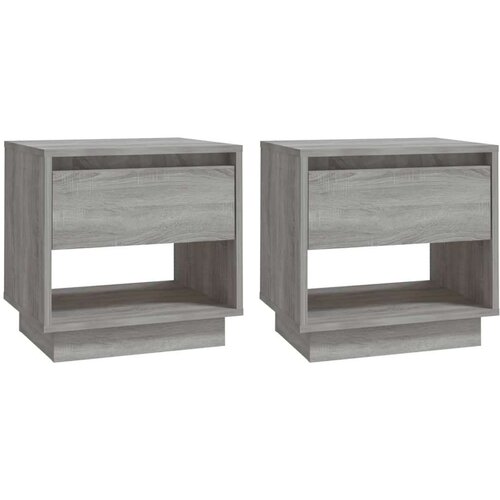 VidaXL noćni ormarići 2 kom boja sive sonome 45 x 34 x 44 cm iverica Slike