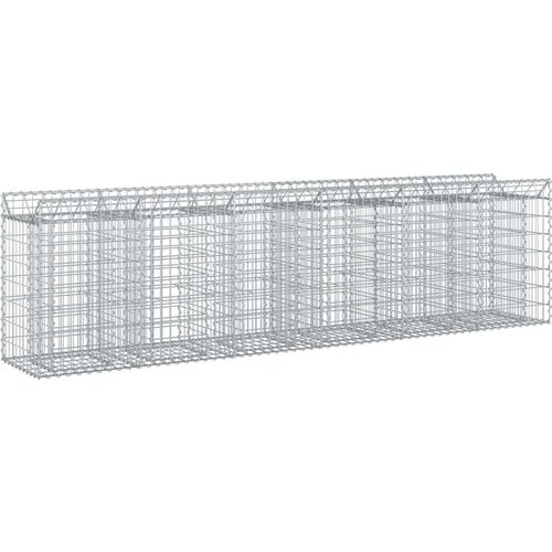  Gabionski uzdignuti krevet 2 pcs Srebrno 300 x 50 x 80 cm Cene