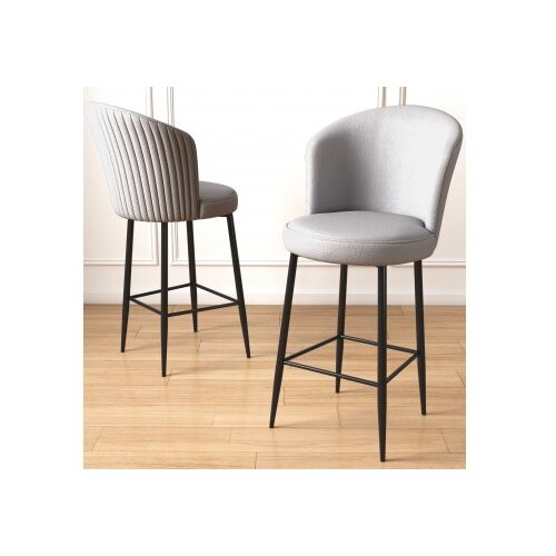 Hanah home Set barskih stolica Uras, 46x107x40 cm, 2 dijela, Siva Cene
