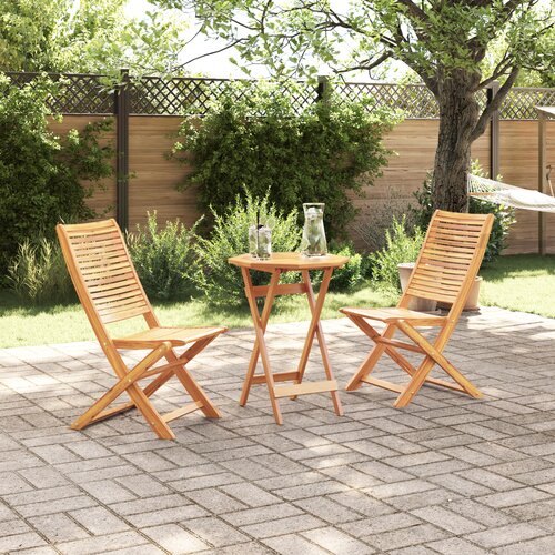 vidaXL Set od 3 dijela Sklopivi bistro set od masivnog bagremovog drveta Cijene