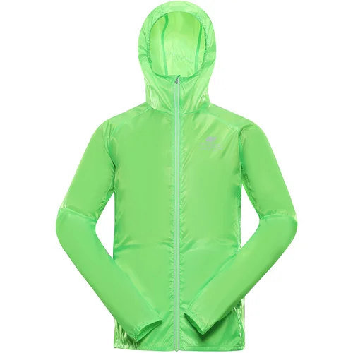 Alpine pro Men's ultra-light jacket with impregnation BIK neon green gecko