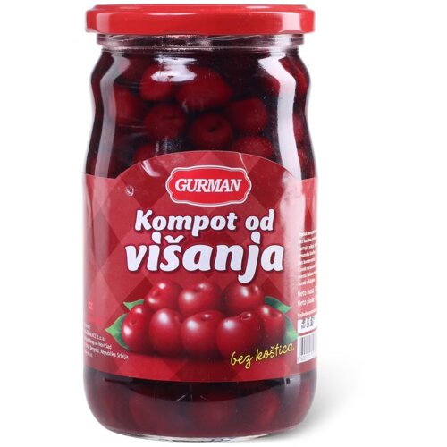 Gurman Kompot višnja bez koštice 720g Cene