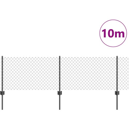 vidaXL Varjena žičnata ograja z 5 U stebri Siva 0.4 x 10 m Jeklo Cene