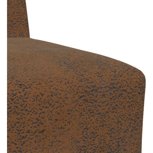 vidaXL Sofa stol z blazino 2 pcs Rjava 55 cm Umetno semiš usnje Cene