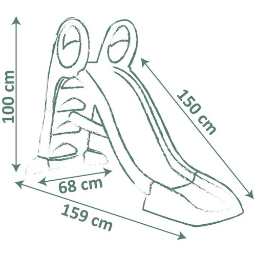 Smoby tobogan KS z vodom srednji, zeleni 159 x 69 x 100 cm Slike