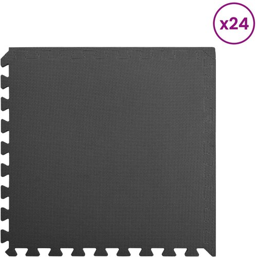 Podloga za bazen 24 pcs Crna 8,64 ㎡ EVA pjenasti materijal Slike