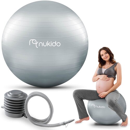 Nukido Ergonomic 65 cm Pregnancy Aerobics Ball - Safe & Comfortable Fitness Solution, (21740569) Cene