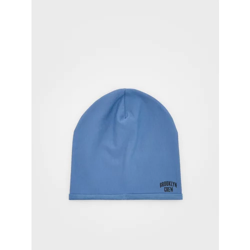 Reserved - Kapa s visokim udjelom pamuka s natpisima - steel blue