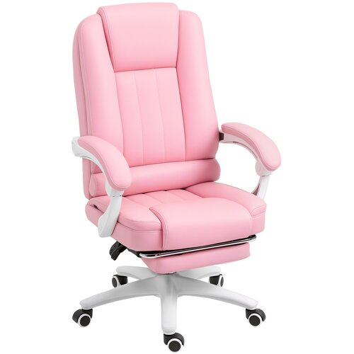 Vinsetto pisarni&scaron;ki stol umetno usnje, pena, najlon, jeklo 65D x 68&Scaron; x 107 116V cm Roza, (5000242902) Cene
