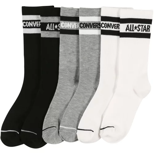 Converse Čarape siva / crna / bijela