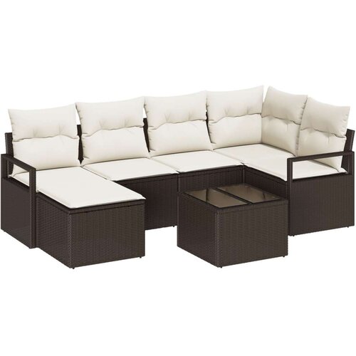  Set od 6 vrtnih kauča s jastučićima sivi poli ratan  dvostruki vrtni kauč s jastučićima smeđi poli ratan Cijene