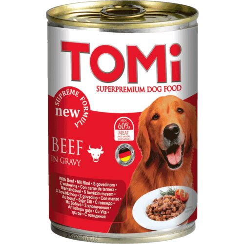Tomi konzerva za pse Govedina - ćuretina Slike