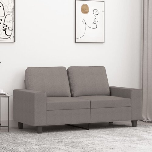  Dvosjed od tkanine smeđesivi 120 cm Slike
