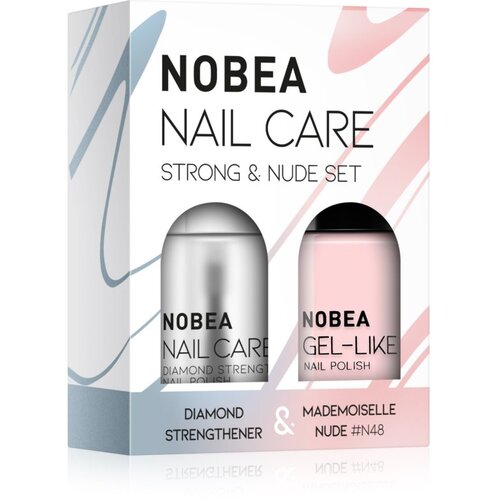 NOBEA Nail Care Strong &amp;amp; Nude Set set lakov za nohte Slike