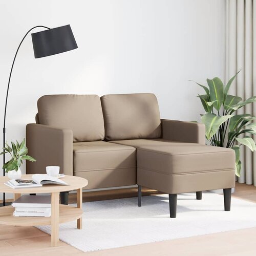  Dvosjed s ležaljkom L-oblikovani Cappuccino 125 cm umjetna koža Cijene