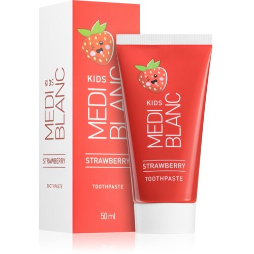 MEDIBLANC Toothpaste KIDS otro&amp;scaron;ka zobna pasta Strawberry 50 ml Slike
