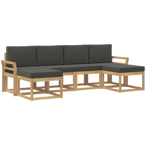 vidaXL Zunanja garnitura za sedenje 6 pcs Bela in antracit Poliester, (5000281105) Cene