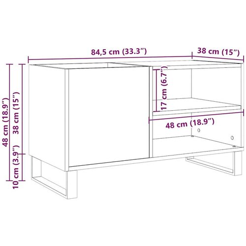 vidaXL Ormarić za ploče staro drvo 84,5x38x48 cm od konstruiranog drva Cijene