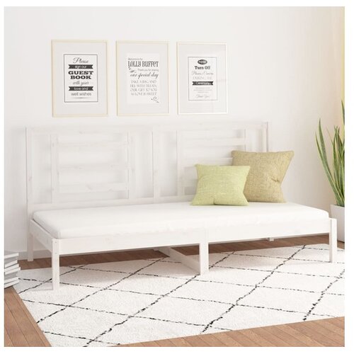  Dnevni ležaj bijeli 90 x 200 cm od masivne borovine Cene