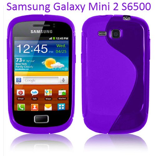 Gumijasti / gel etui S-Line za Samsung Galaxy Mini 2 S6500 - vijolični Slike