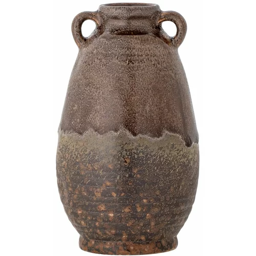 Bloomingville Rjava lončena ročno izdelana vaza Reina –