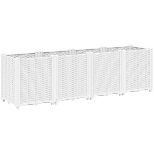  Vrtna sadilica bijela 160 x 40 x 53 cm od PP-a Slike