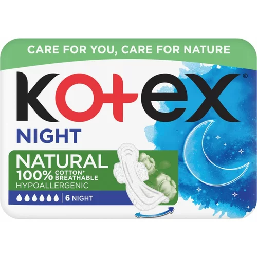 Kotex natural Night vložki 6 kos