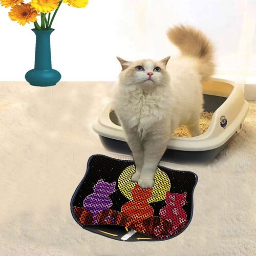 WALLXPERT Kdkafa0107 multicolor cat litter mat Cene
