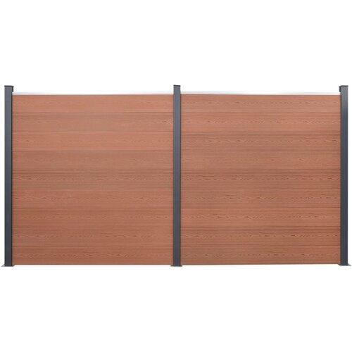 VidaXL Komplet ograjnih panelov rjav 353x186 WPC Slike