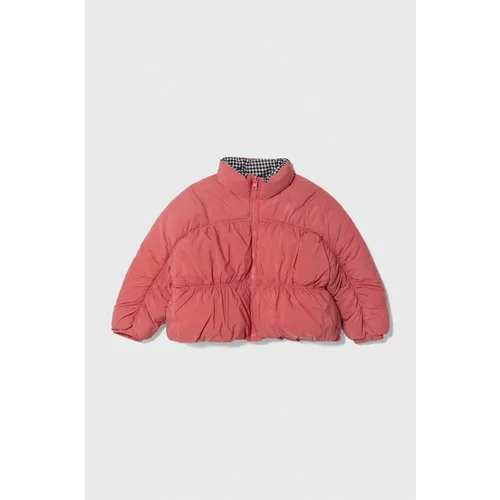 United Colors Of Benetton Otroška dvostranska jakna roza barva