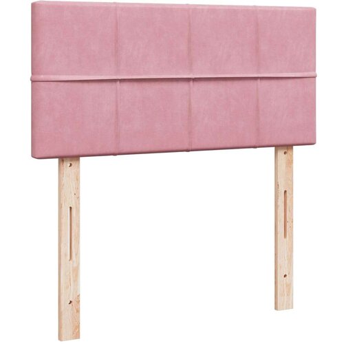VidaXL Box spring krevet s madracem ružičasti 100x200 cm bar&amp;scaron;unasti Slike