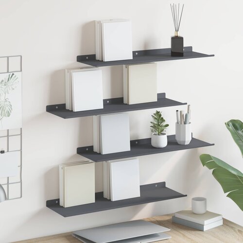  Lebdeća polica Zidne 4 pcs Antracit 60 x 18 x 2,5 cm Čelik Cijene