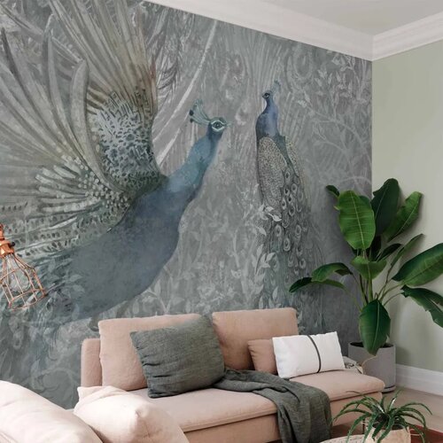  Foto tapeta - Peacocks Dancing - Second Variant 343x256 Samoljepljiva Cene