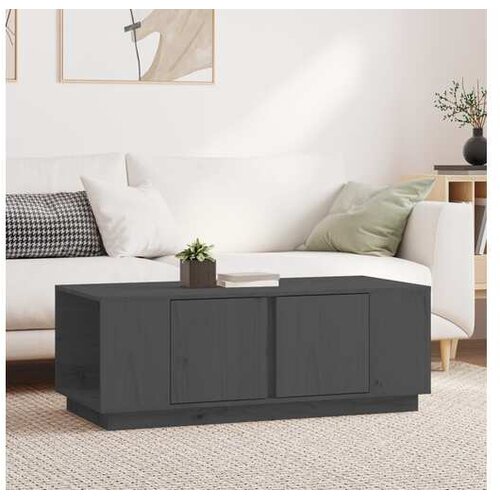  Klubska mizica siva 110x50x40 cm trdna borovina Cene