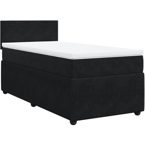 Maison Chic Box spring postelja - Vzmetna postelja z vzmetnico črna 90x200 cm žamet SL5508, (21888068) Cene