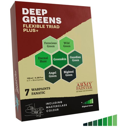 The Army Painter Warpaints Fanatic: Deep Green Flexible Triad PLUS+ - 1 set Slike