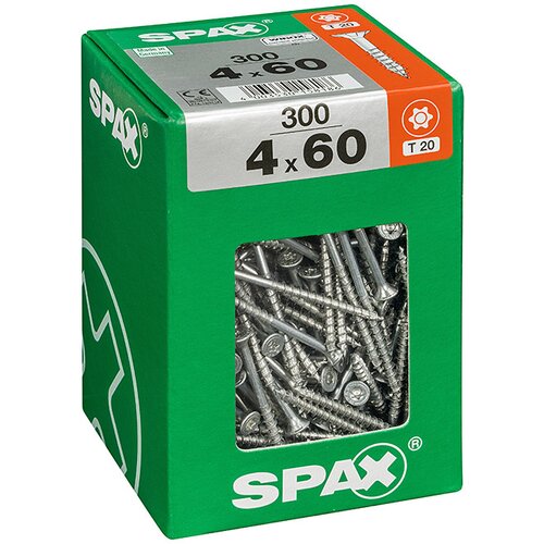 SPAX Univerzalni vijaki Spax T-star plus (&amp;Oslash; x D: 4 mm x 60 mm, pocinkani, 300 kosov) Slike