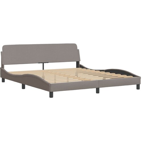  Okvir kreveta s LED-om bez madraca Hvar Taupe 180x200 cm tkanina Slike