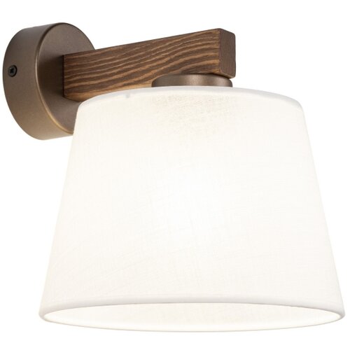  Brilagi - Zidna lampa LATTE 1xE27/15W/230V borovina/bela Slike