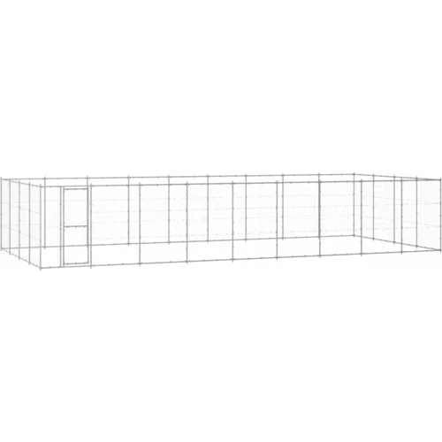 vidaXL vanjski kavez za pse od pocinčanog čelika 43,56 m²