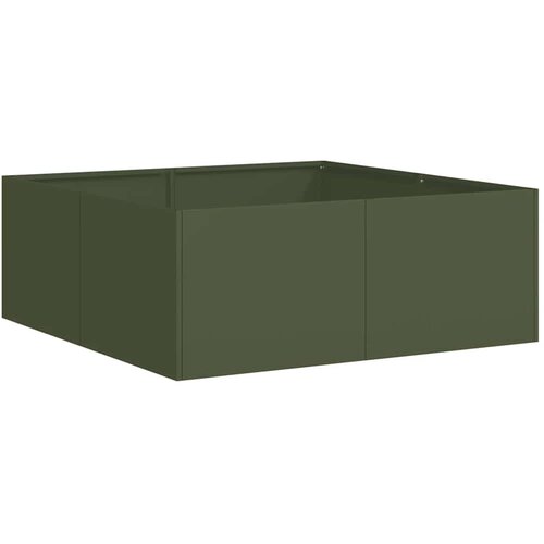VidaXL Sadilnik olivno zelena 80x80x30 cm Jeklo, (21746841) Slike