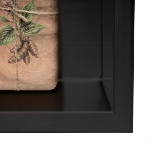 Rea bathroom shelf 30x60 black matt Slike