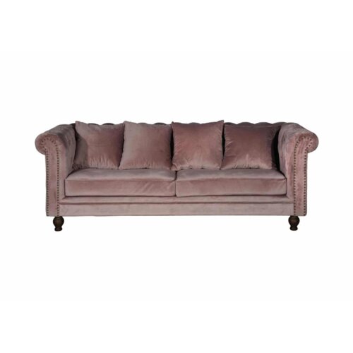 Venture Home Velvet trosjed 217 cm, ružičasti Cijene