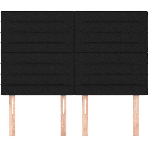  Uzglavlja 4 kom crni 72 x 5 x 78/88 cm od tkanine Slike