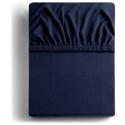 Restilo Temno modra napenjalna rjuha iz jerseyja 160x200 cm Amber – Cene