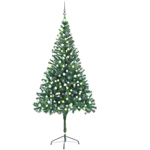  Umjetno osvijetljeno božićno drvce s kuglicama 210 cm 910 grana Cijene